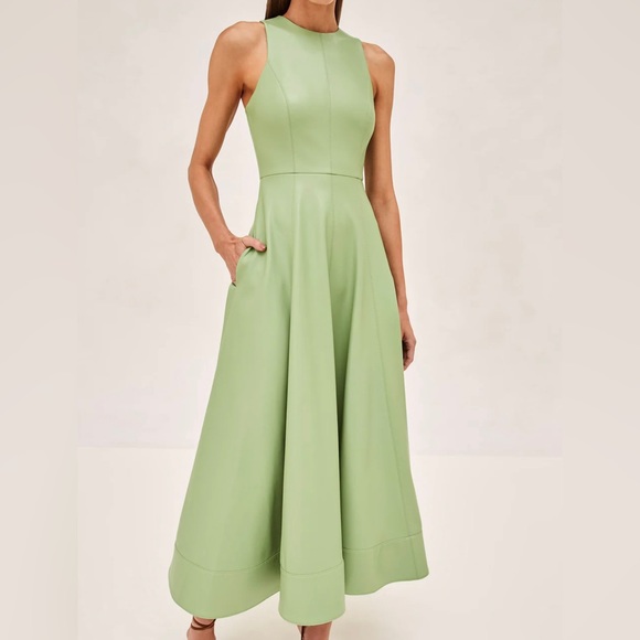 green emerald velvet dress Alexis main image 0